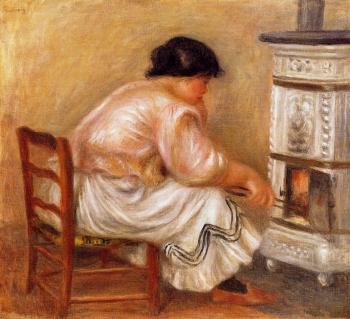 皮埃爾 奧古斯特 雷諾阿 Woman Stoking a Stove